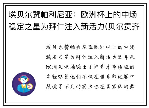 埃贝尔赞帕利尼亚：欧洲杯上的中场稳定之星为拜仁注入新活力(贝尔贡齐评价帕瓦罗蒂)